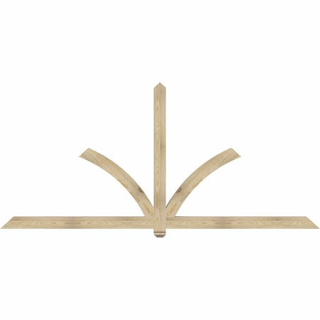 Ekena Millwork Redmond Rough Sawn Timber Gable Bracket, Douglas Fir, 108"W x 49"H x 4"D x 4"F, 11/12 Pitch GBW108X49X0404RED00RDF